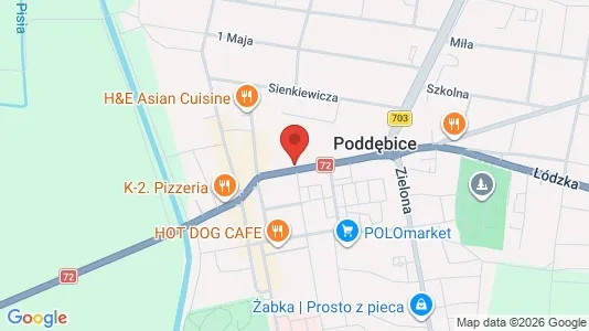 Kontorer til leie i Poddębicki - kort over placeringen
