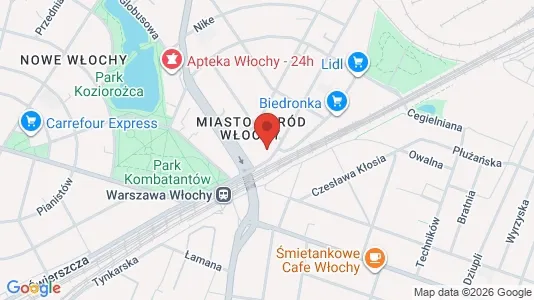 Toimistotilat Vuokrattavana i Varsova Włochy - kort over placeringen