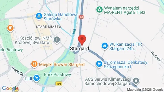 Office spaces for rent i Stargardzki - kort over placeringen