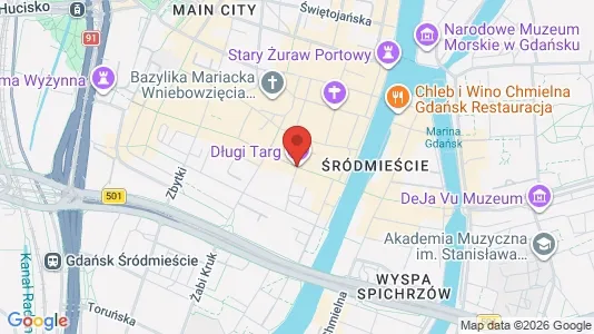 Office spaces for rent i Gdańsk - kort over placeringen