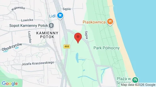 Office spaces for rent i Sopot - kort over placeringen