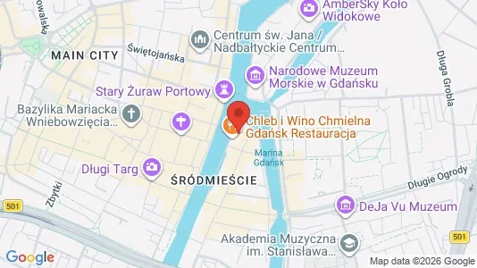 Kontorer til leie i Gdańsk - kort over placeringen