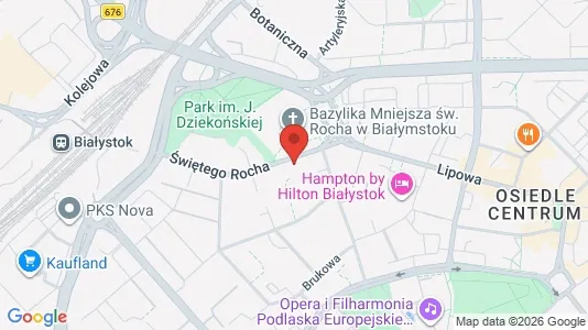 Kontorer til leie i Białystok - kort over placeringen