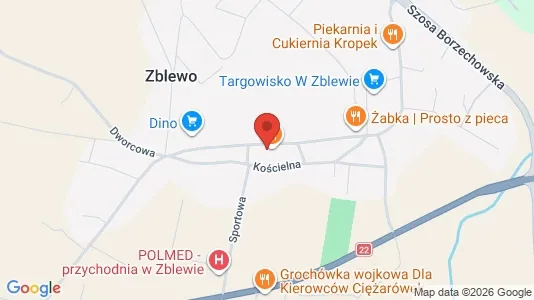 Office spaces for rent i Kościerski - kort over placeringen