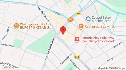 Office spaces for rent i Lęborski - kort over placeringen