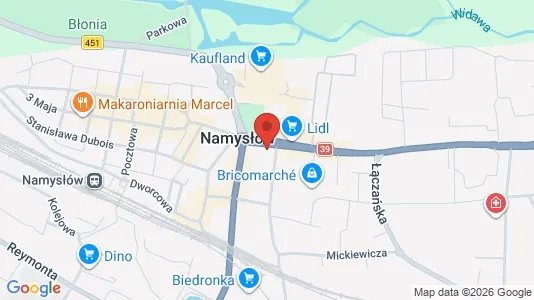 Office spaces for rent i Namysłowski - kort over placeringen