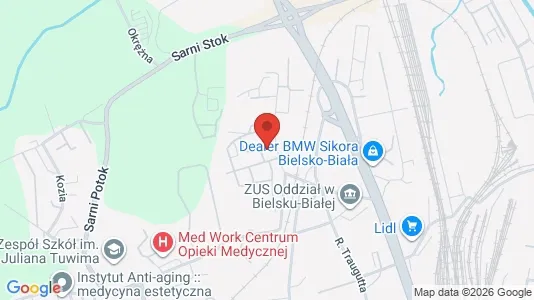 Office spaces for rent i Bielsko-Biała - kort over placeringen