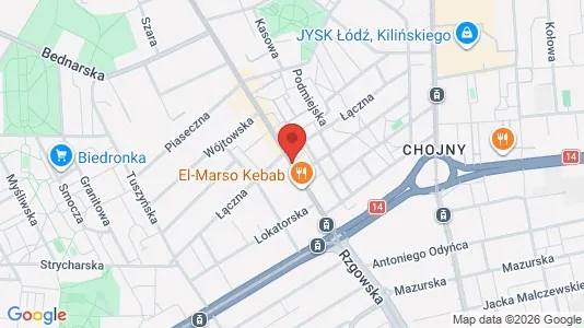 Lokale biurowe Do wynajęcia i Łódź - kort over placeringen