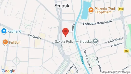 Kantorruimte te huur i Słupsk - kort over placeringen