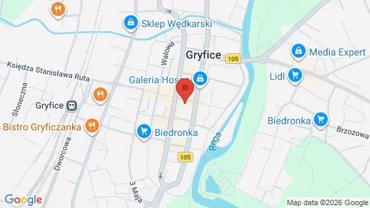 Kontorslokaler för uthyrning i Gryficki - kort over placeringen