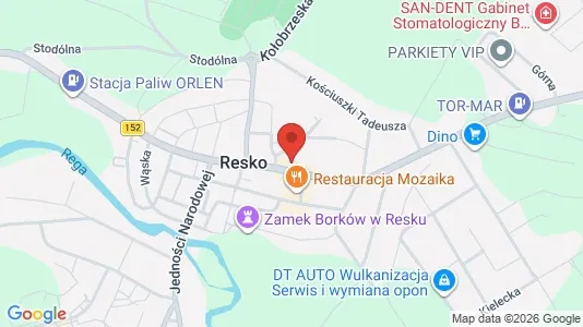 Office spaces for rent i Łobeski - kort over placeringen
