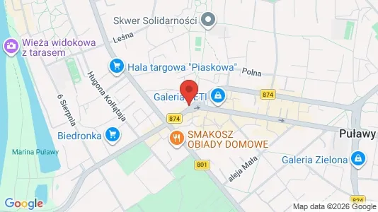 Office spaces for rent i Puławski - kort over placeringen