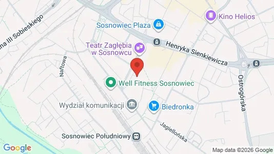 Office spaces for rent i Sosnowiec - kort over placeringen