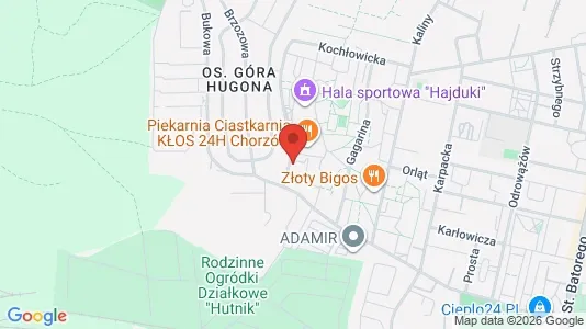 Office spaces for rent i Chorzów - kort over placeringen