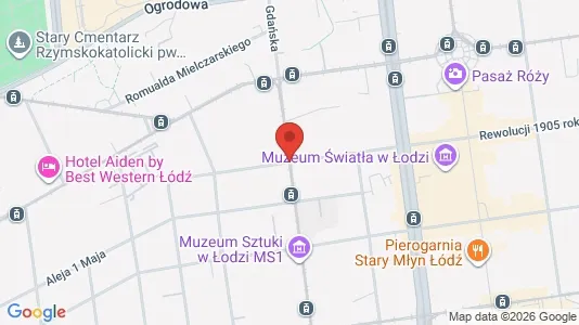 Kontorlokaler til leje i Łódź - kort over placeringen