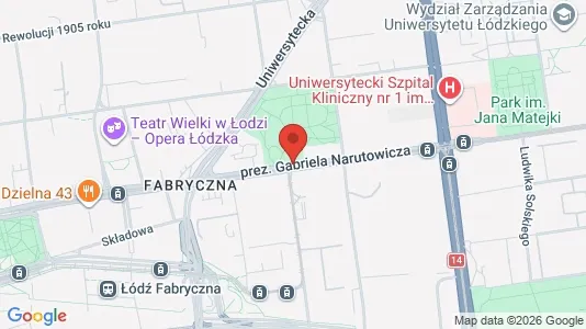 Kontorlokaler til leje i Łódź - kort over placeringen