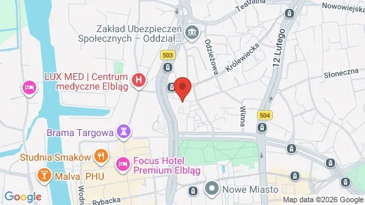 Office spaces for rent i Elbląg - kort over placeringen