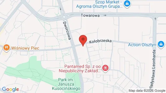 Office spaces for rent i Olsztyn - kort over placeringen