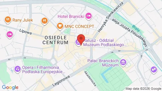 Lokale biurowe Do wynajęcia i Białystok - kort over placeringen
