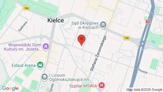 Toimistotilat Vuokrattavana i Kielce - kort over placeringen
