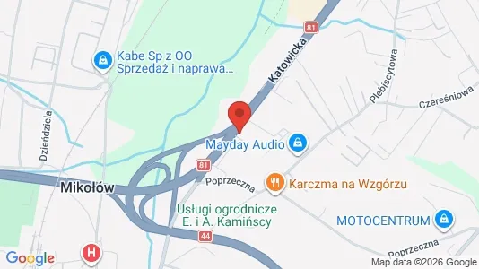 Kontorlokaler til leje i Mikołowski - kort over placeringen