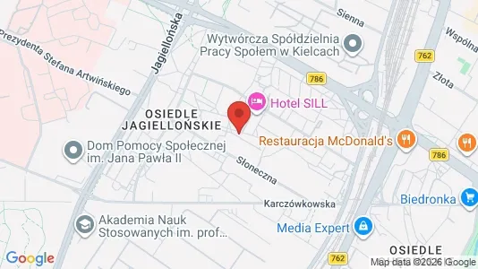 Lokale biurowe Do wynajęcia i Kielce - kort over placeringen