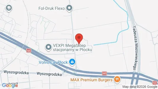 Office spaces for rent i Płock - kort over placeringen