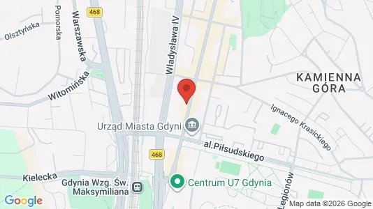 Kontorlokaler til leje i Gdynia - kort over placeringen