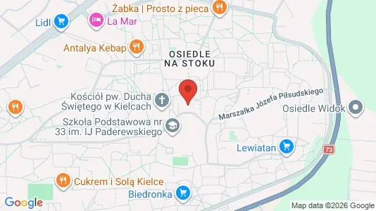 Toimistotilat Vuokrattavana i Kielce - kort over placeringen