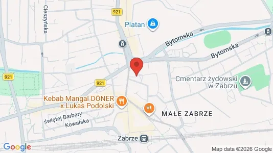 Kontorlokaler til leje i Zabrze - kort over placeringen