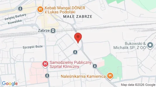 Kontorlokaler til leje i Zabrze - kort over placeringen