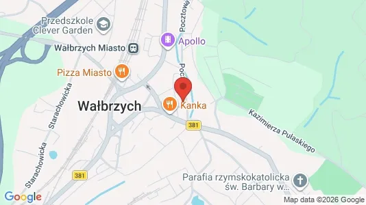 Office spaces for rent i Wałbrzych - kort over placeringen