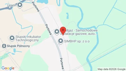 Kontorlokaler til leje i Słupsk - kort over placeringen
