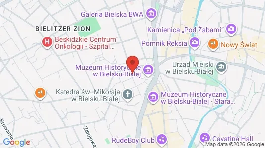 Office spaces for rent i Bielsko-Biała - kort over placeringen