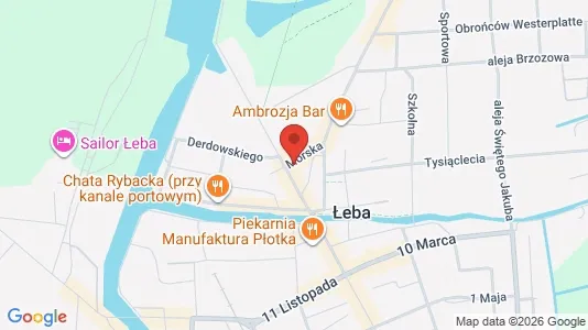 Office spaces for rent i Lęborski - kort over placeringen