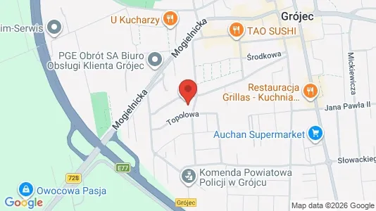 Büros zur Miete i Grójecki - kort over placeringen