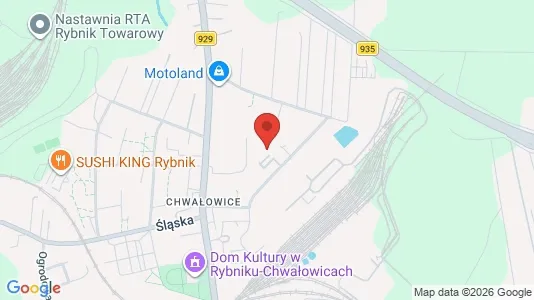 Office spaces for rent i Rybnik - kort over placeringen