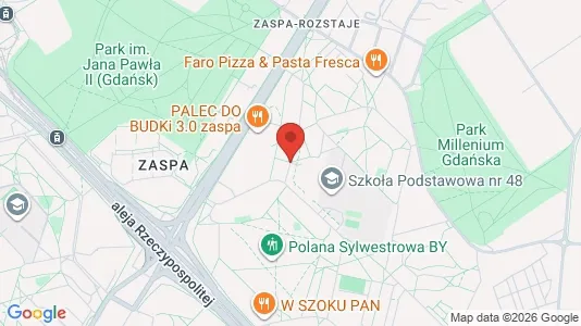 Office spaces for rent i Gdańsk - kort over placeringen