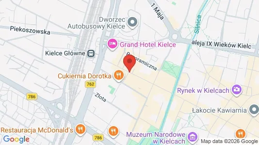 Lokale biurowe Do wynajęcia i Kielce - kort over placeringen