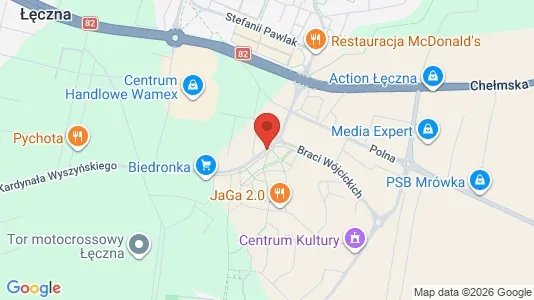 Toimistotilat Vuokrattavana i Łęczyński - kort over placeringen