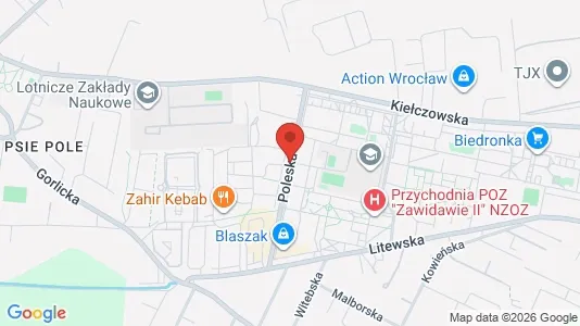 Toimistotilat Vuokrattavana i Wrocław - kort over placeringen