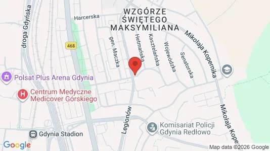 Kontorer til leie i Gdynia - kort over placeringen