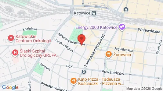 Espacios de oficina En alquiler i Katowice - kort over placeringen