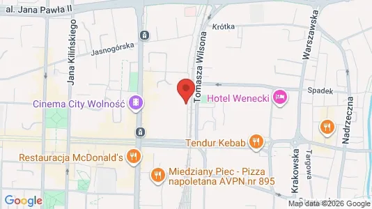 Office spaces for rent i Częstochowa - kort over placeringen