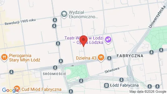 Kontorlokaler til leje i Łódź - kort over placeringen