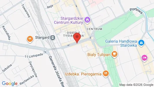 Office spaces for rent i Stargardzki - kort over placeringen