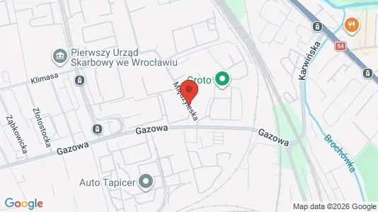 Office spaces for rent i Wrocław - kort over placeringen