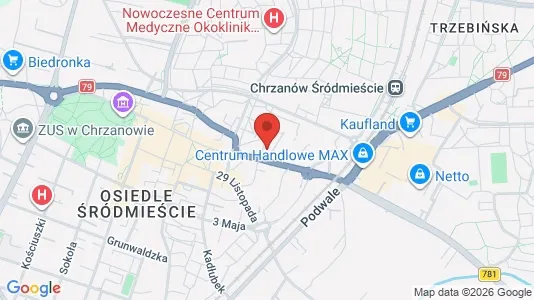 Lokale biurowe Do wynajęcia i Chrzanowski - kort over placeringen