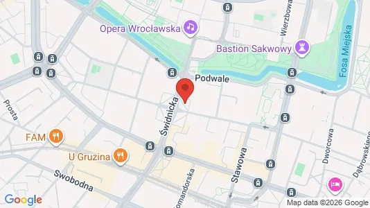 Lokale biurowe Do wynajęcia i Wrocław - kort over placeringen