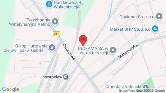 Kontorlokaler til leje i Inowrocławski - kort over placeringen